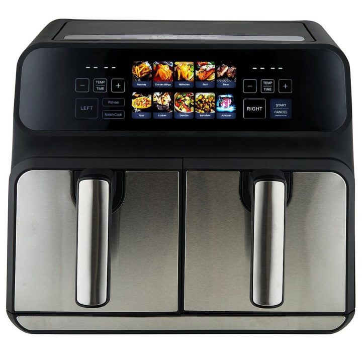 ProfiCook PC-FR 1287 H Double 8 L Stand-alone 2200 W Hot air fryer Black Stainless steel