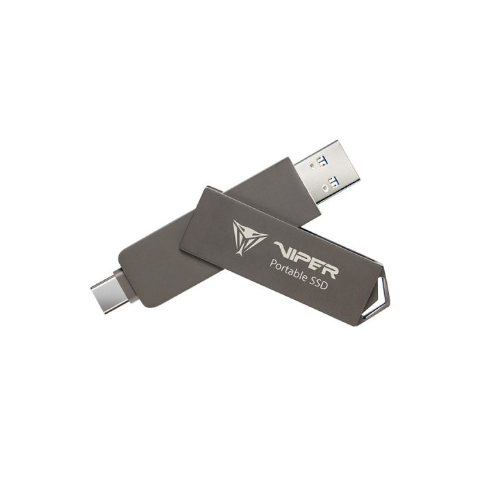 External Portable SSD Patriot Viper PVP30 Duo Compact 512GB 1000MB/s USB A+C 3.2 Gen2 (PVP30512G28UDG)