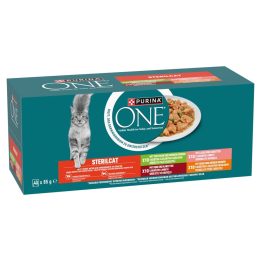PURINA One Sterilcat Beef salmon chicken turkey - wet cat food - 40x85g