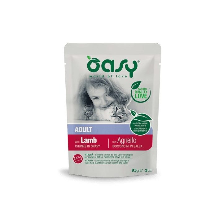 OASY Chunks in gravy Lamb - wet cat food - 85g