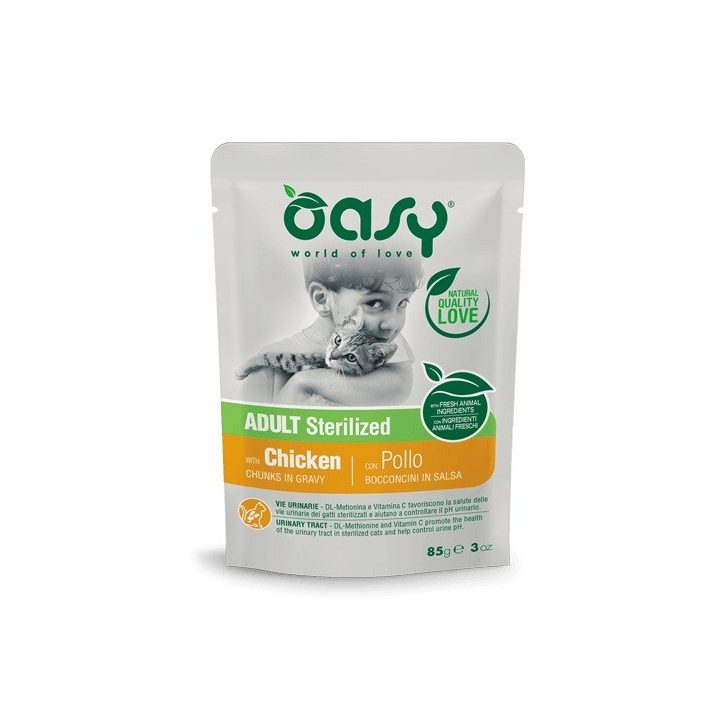 OASY Chunks in gravy Sterilized Chicken - wet cat food - 85g