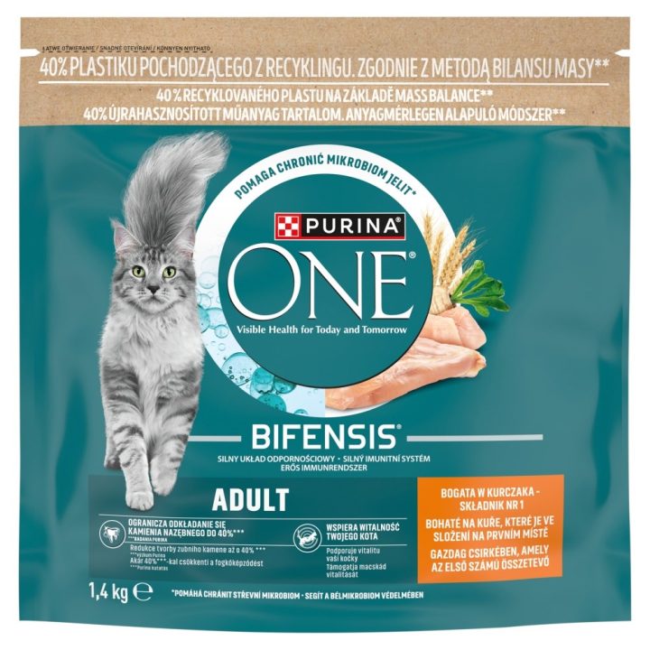 PURINA One Bifensis Adult Rich in chicken - dry cat food - 1 4kg