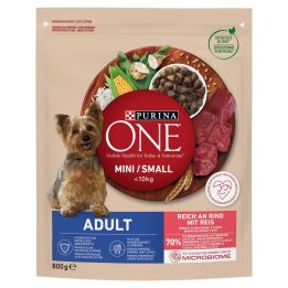 PURINA One Mini Adult Beef Rice - Dry Dog Food - 800 g