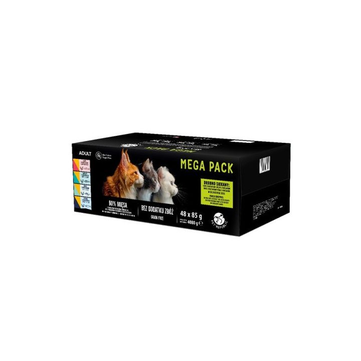PETREPUBLIC Mega Pack Chicken Turkey Lamb Salmon Tuna - wet cat food - 48x85g