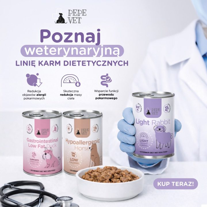PAKA ZWIERZAKA Pepe Vet Gastrointestinal Low fat Mono Duck - wet dog food - 400g