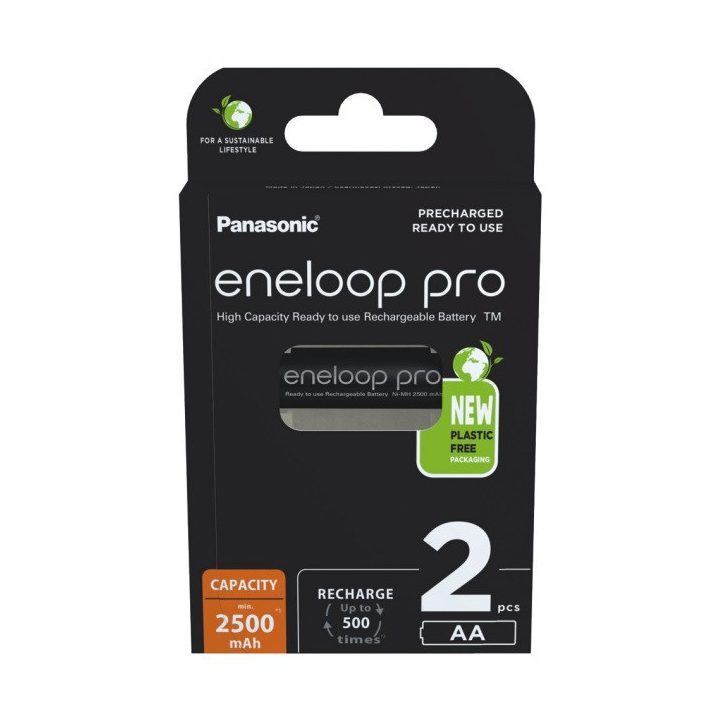 Rechargeable batteries PANASONIC ENELOOP PRO AA 2500 mAh 2 szt (BK-3HCDE/2CP)