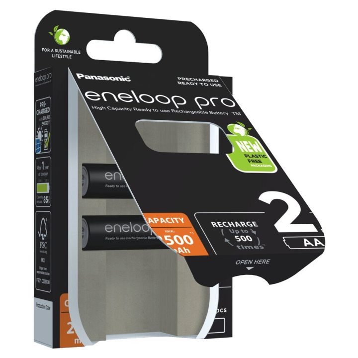 Rechargeable batteries PANASONIC ENELOOP PRO AA 2500 mAh 2 szt (BK-3HCDE/2CP)