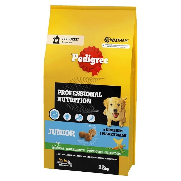 PEDIGREE Professional Nutrition Junior with poultry and vegetables medium and large breeds - dry dog food - 12 kg