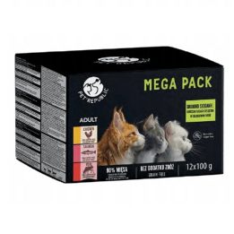 PETREPUBLIC Mega Pack Chicken salmon veal - wet cat food - 12x100g