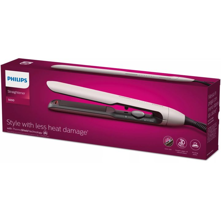 Philips 5000 series BHS515/00 hair styling tool Straightening iron Warm White 1.8 m