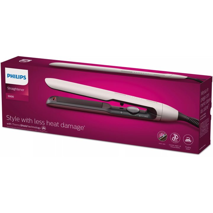 Philips 5000 series BHS515/00 hair styling tool Straightening iron Warm White 1.8 m