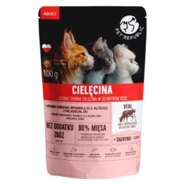 PET REPUBLIC Adult Finely chopped veal - wet cat food - 100 g