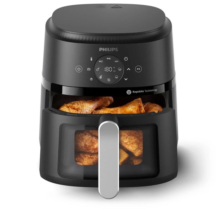Philips 2000 series NA221/00 fryer Single 4.2 L Stand-alone 1500 W Hot air fryer Black Silver