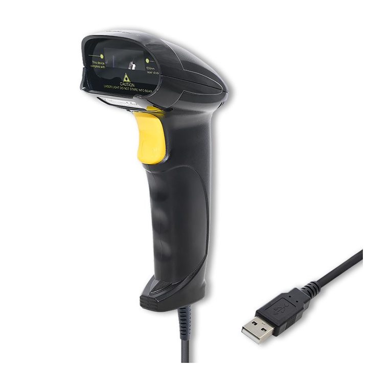 Qoltec 50876 Laser scanner 1D | USB | Black
