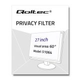 Qoltec 51064 display privacy filters 68.6 cm (27 )