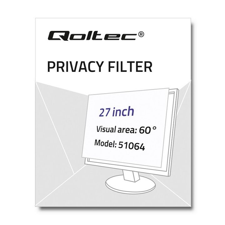 Qoltec 51064 display privacy filters 68.6 cm (27 )
