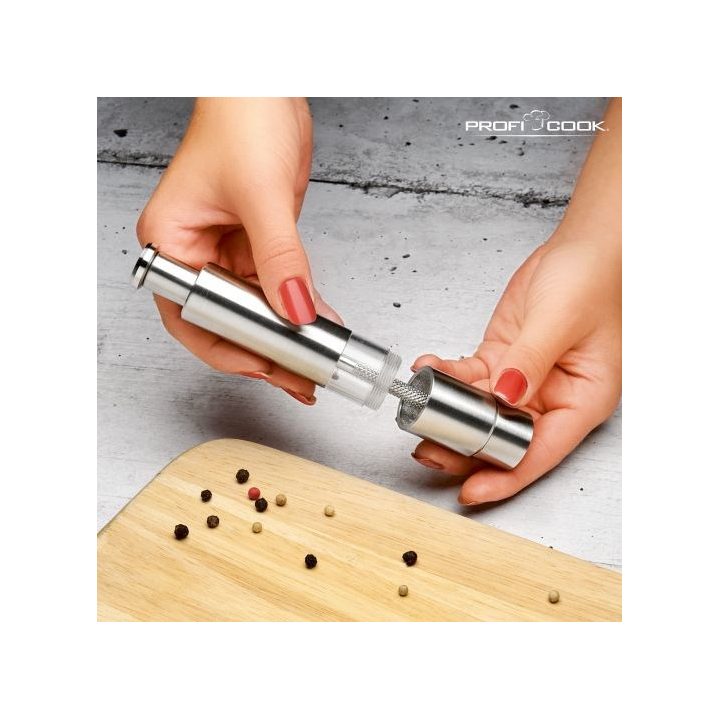ProfiCook PC-PSM 1160 Salt & pepper grinder set Stainless steel Transparent