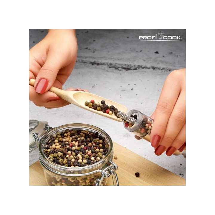 ProfiCook PC-PSM 1160 Salt & pepper grinder set Stainless steel Transparent