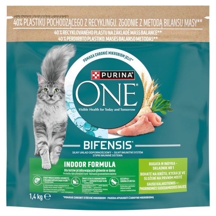 PURINA One Bifensis Indoor Rich in turkey - dry cat food - 1 4kg