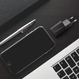 Qoltec 50764 mobile device charger Laptop Portable gaming console Power bank Smartphone Smartwatch Tablet Black AC Fast charging