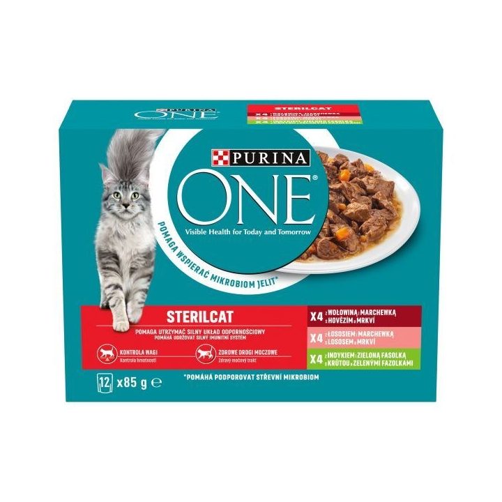 PURINA One Sterilcat mix flavours - wet cat food - 12 x 85g