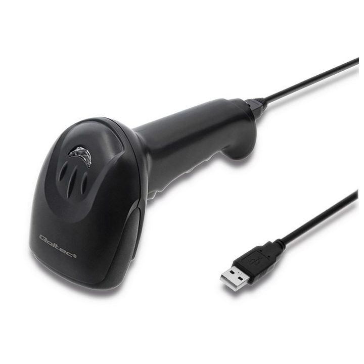 Qoltec 50866 Laser barcode reader 1D | CCD | USB | Black