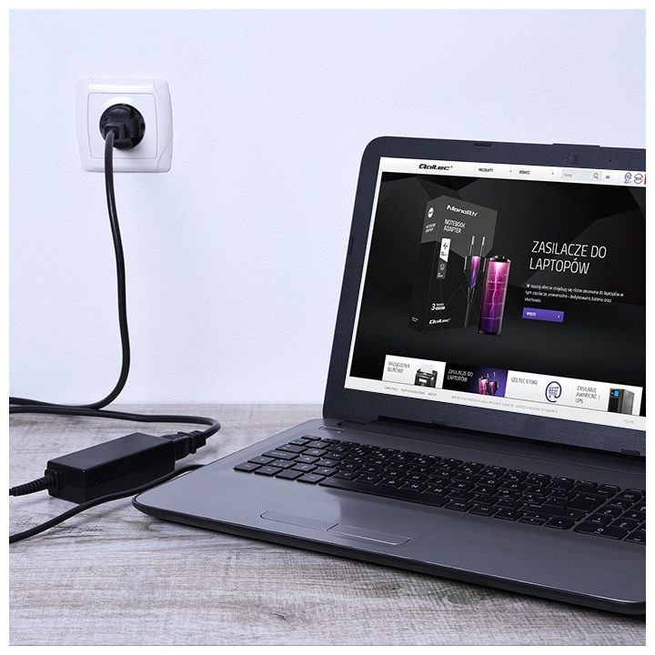 Qoltec 50087 Power adapter for Acer | 90W | 19V | 4.74A | 5.5*1.7 | +power cable