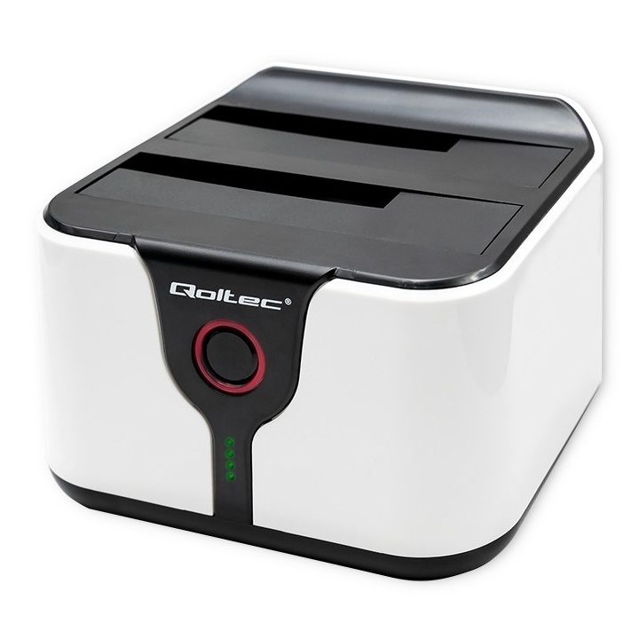 Qoltec 50309 HDD SSD 2.5 3.5 docking station | SATA III | USB 3.0 | Super speed 5Gb/s | with Clonning function