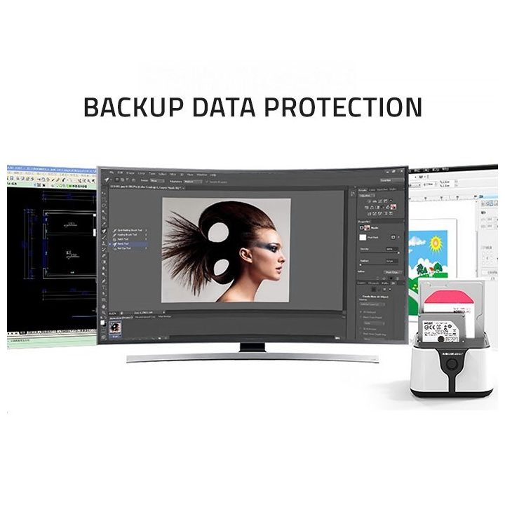 Qoltec 50309 HDD SSD 2.5 3.5 docking station | SATA III | USB 3.0 | Super speed 5Gb/s | with Clonning function