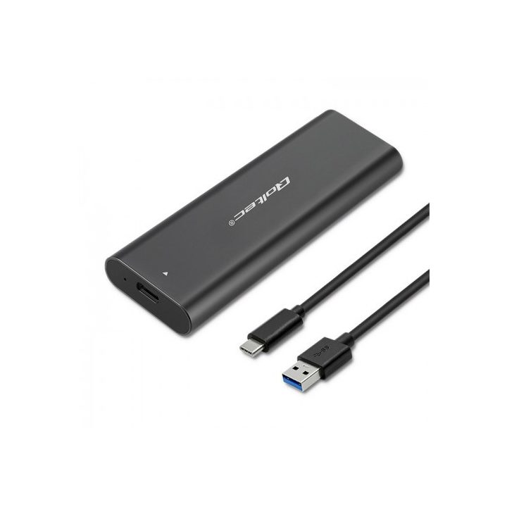 Qoltec 50312 storage drive enclosure SSD enclosure Black M.2