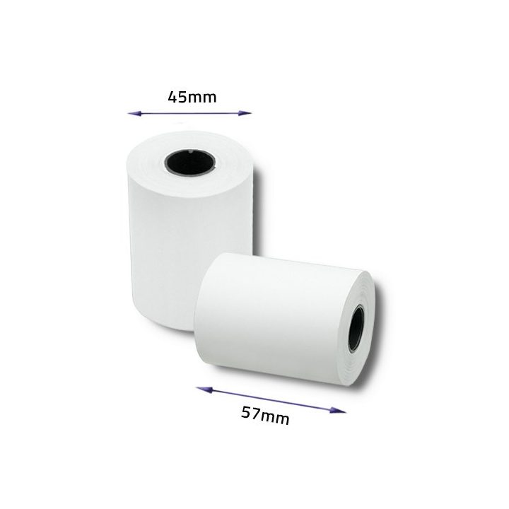 Qoltec 51896 Thermal roll 57 x 20 | 55g / m2 | 10 pcs. | BPA free