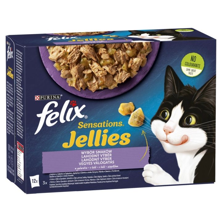 Purina Felix Sensations Mix Turkey Mackerel Lamb Herring - Wet Cat Food - 12x85 g