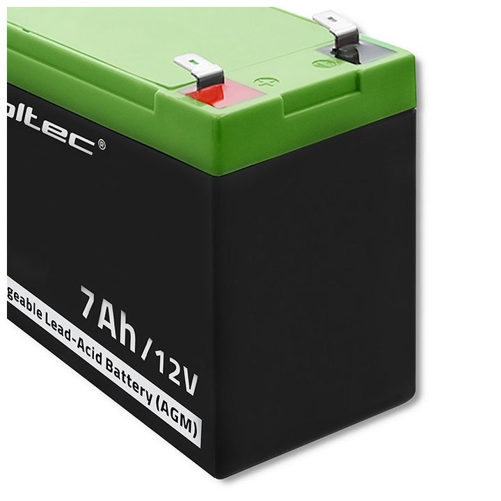 Qoltec 53076 AGM battery | 12V | 7Ah | Security