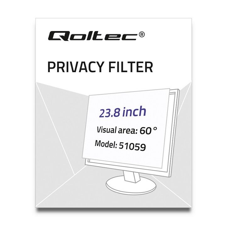 Qoltec 51059 display privacy filters 60.5 cm (23.8 )