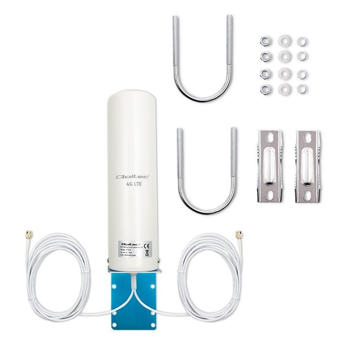 Qoltec 57044 4G LTE DUAL antenna | 5dBi | omnidirectional | outdoor