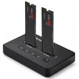 Qoltec 52366 M.2 NVMe SSD Docking Station | PCIe | USB-C | 20 Gb/s | DUAL 2 x 8TB | Offline cloning
