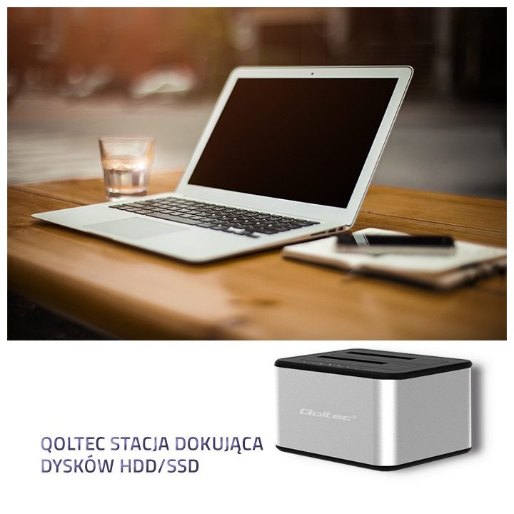 Qoltec 5316 2x HDD / SSD docking station | 2.5 /3.5 SATA | USB 3.0 | Clonning