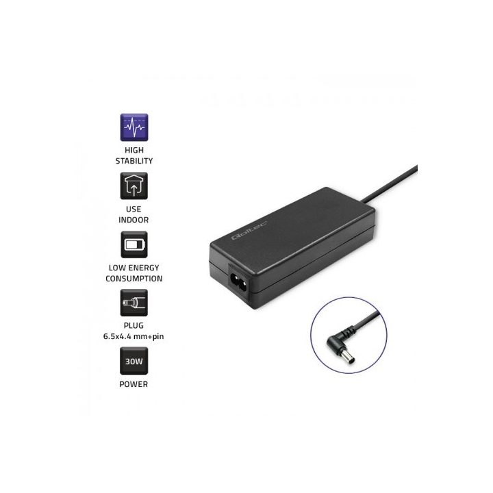 Qoltec 52400 power adapter/inverter Indoor 30 W Black