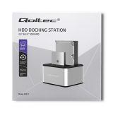 Qoltec 5316 2x HDD / SSD docking station | 2.5 /3.5 SATA | USB 3.0 | Clonning