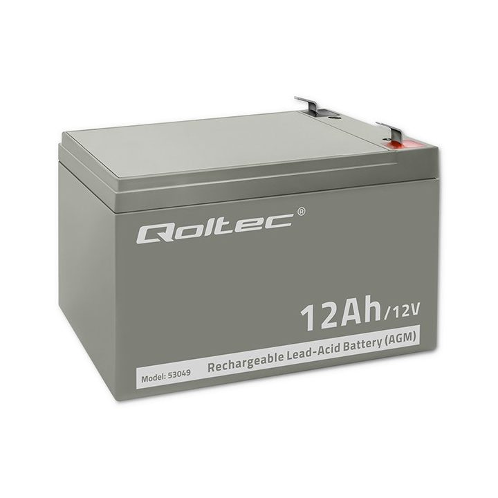 Qoltec 53049 AGM battery | 12V | 12Ah