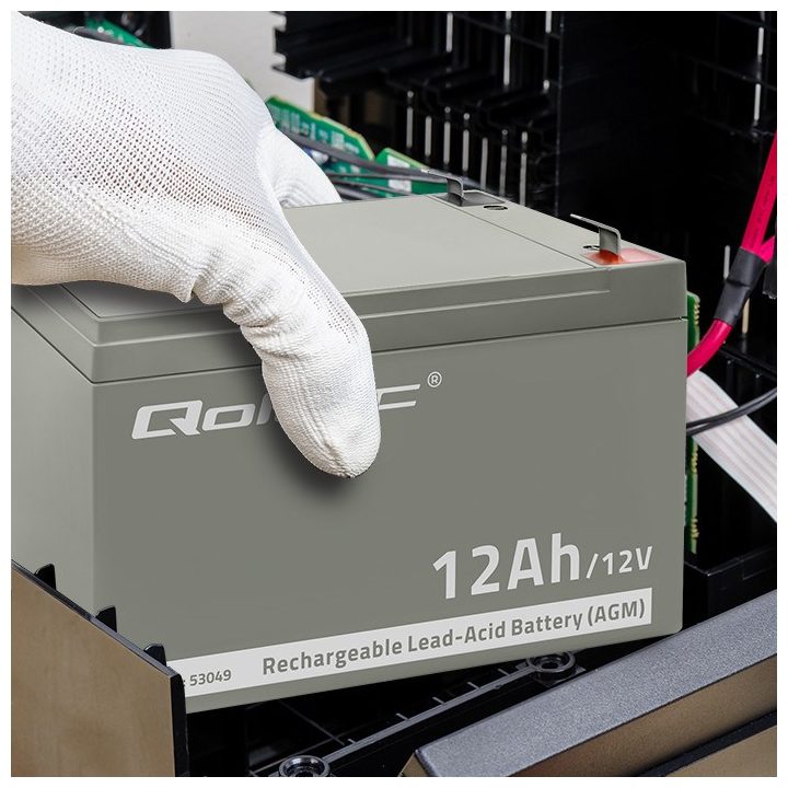 Qoltec 53049 AGM battery | 12V | 12Ah