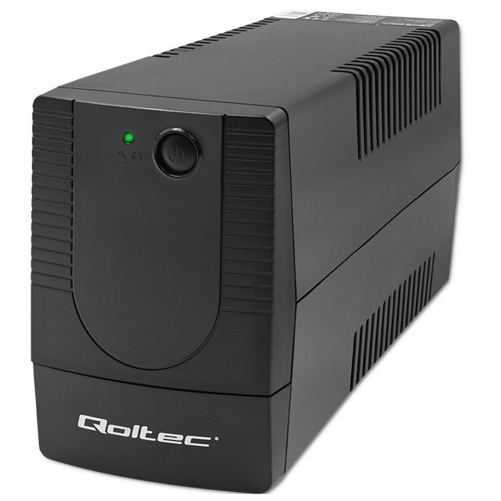 Qoltec 53772 uninterruptible power supply (UPS) Line-Interactive 0.65 kVA 360 W 1 AC outlet(s)