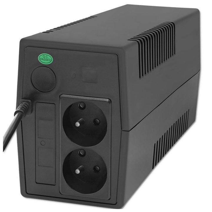 Qoltec 53772 uninterruptible power supply (UPS) Line-Interactive 0.65 kVA 360 W 1 AC outlet(s)