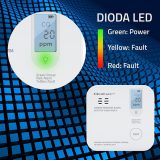Qoltec 52577 Wireless Carbon monoxide (CO) sensor with battery | sensor service life 10 years | alarm 85dB | LED