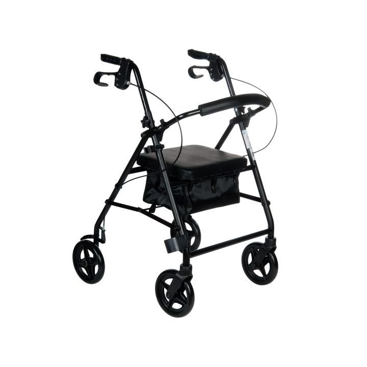 RF-610 Four-Wheel Rehabilitation Walker – Black
