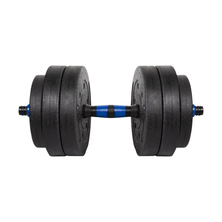 REBEL ACTIVE Adjustable bituminous dumbbell with connector 1x20kg