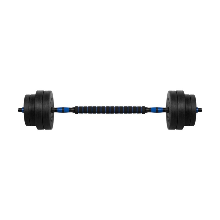 REBEL ACTIVE Adjustable bituminous dumbbell with connector 1x20kg