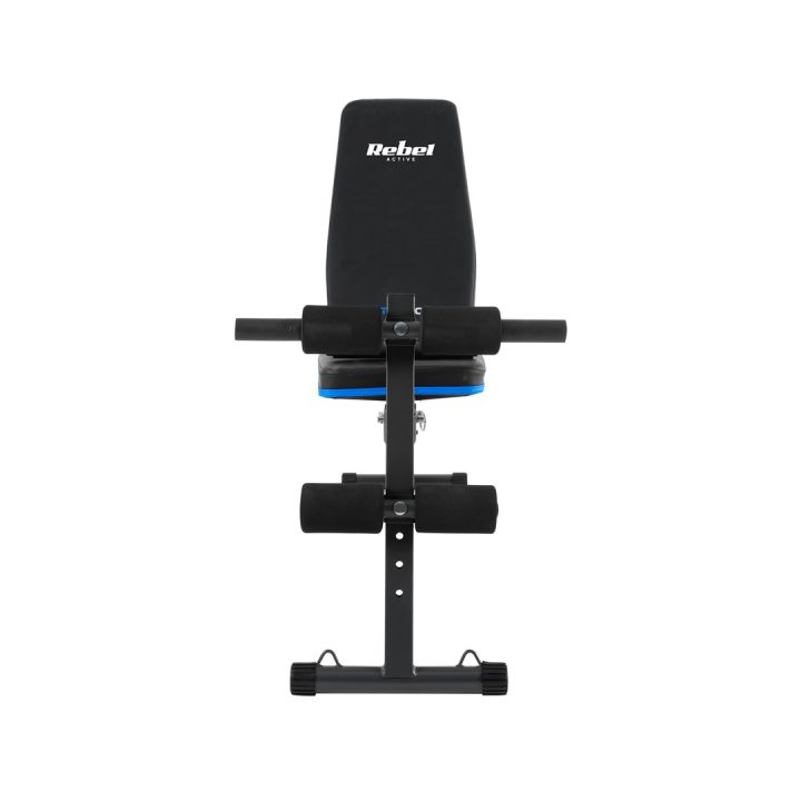 REBEL ACTIVE Inclined training bench with leg locks and elastic bands