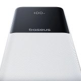 Powerbank Baseus Lipow 10000mAh 22 5W con due cavi integrati (con cavo Baseus Simple USB-A - USB-C 3A 20cm) - bianco