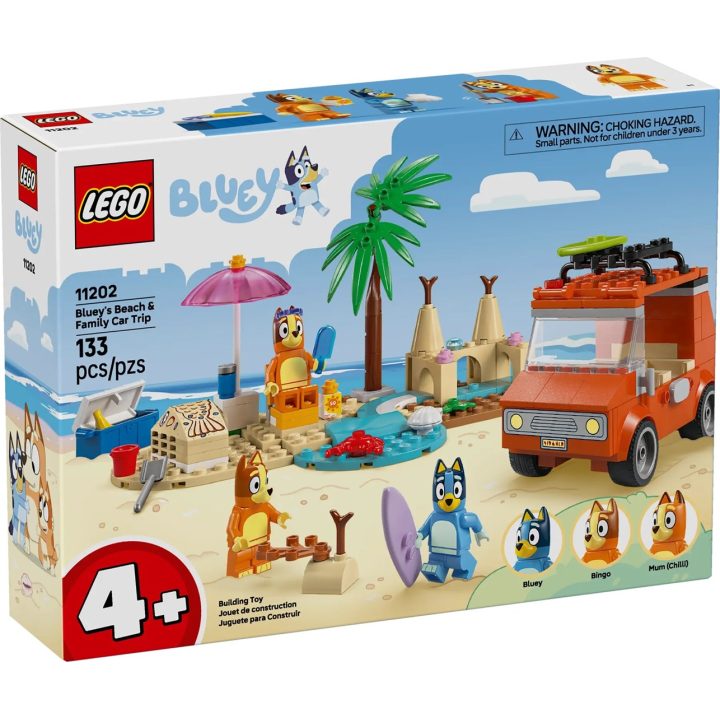LEGO BLUEY 11202 Spiaggia Bluey e viaggio in auto in famiglia